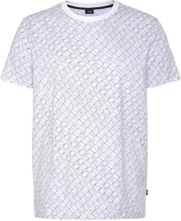 JOOP! JEANS T-shirt met all-over labelmotief model 'Aivaros'