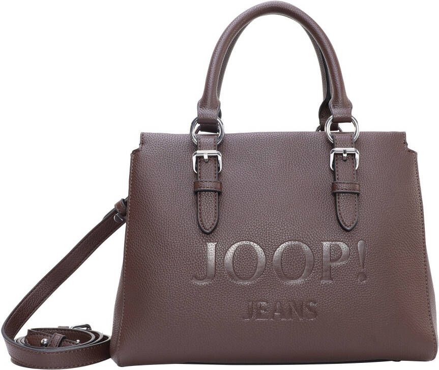 Joop Jeans Tas Lettera peppina handbag shz met grote ton sur ton logoprint