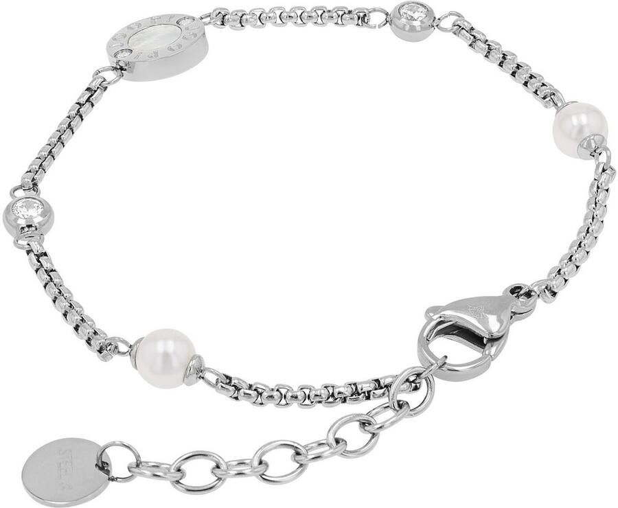 Joop! Armband Cirkels 2039776 met een zirkoon (synth.) met glaskraal - Foto 3