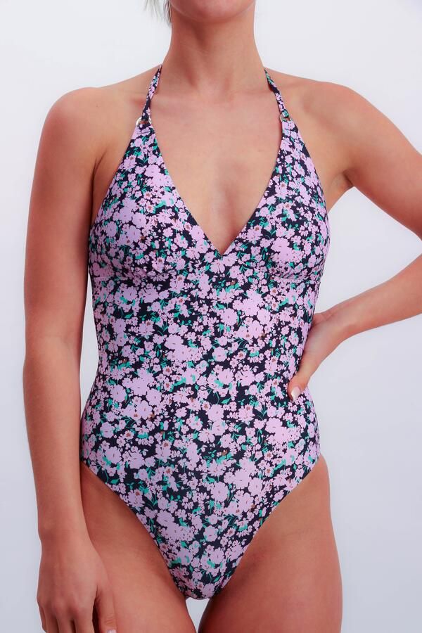 Joop! Badpak Fleur Bloe print gewatteerde cups uitneembare pads - Foto 3