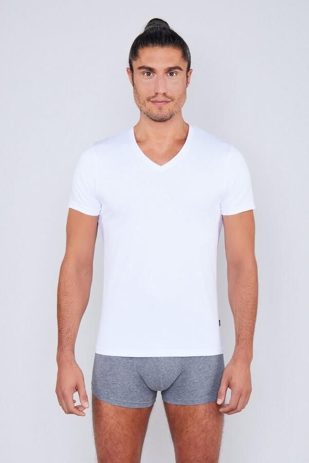 JOOP! Collection T-shirt met V-hals in set van 2 - Foto 3