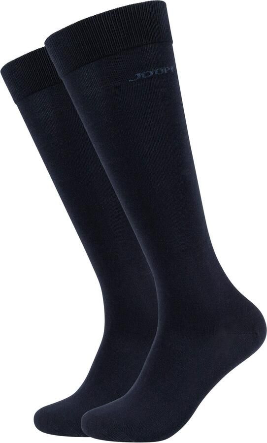 Joop! Kniekousen Premium Essentials Met logo-opschrift bij de band (2 paar) - Foto 3