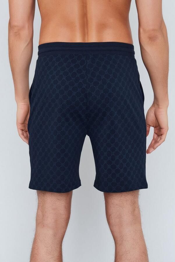 Joop! Short Leisure met korenbloem-alloverprint elastische tailleband - Foto 3
