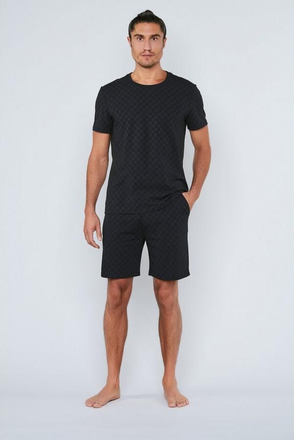 Joop! Short Leisure met korenbloem-alloverprint elastische tailleband - Foto 4