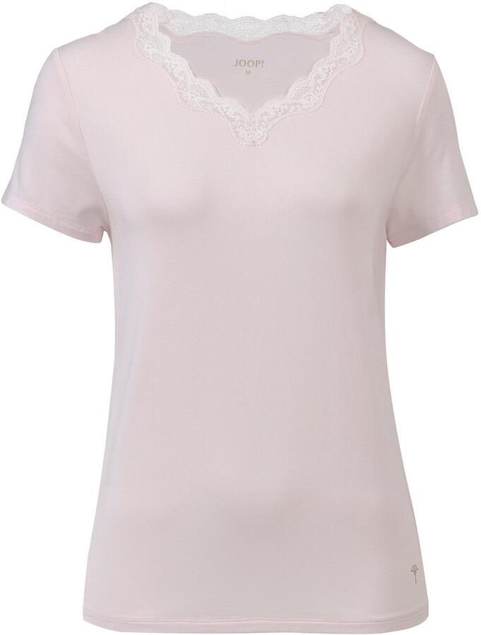 Joop! Shortama Set met kantdetails v-hals korte mouw (2-delig)