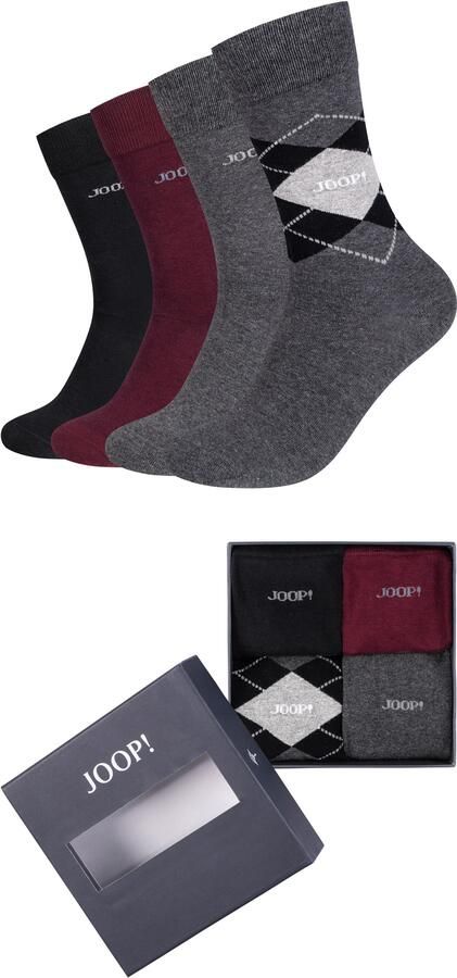 JOOP! Collection Regular fit sokken van wolmix in een set van 4 paar model 'Essentials' - Foto 4