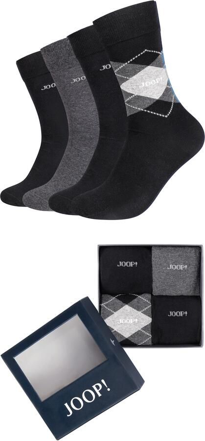 JOOP! Collection Regular fit sokken van wolmix in een set van 4 paar model 'Essentials' - Foto 5