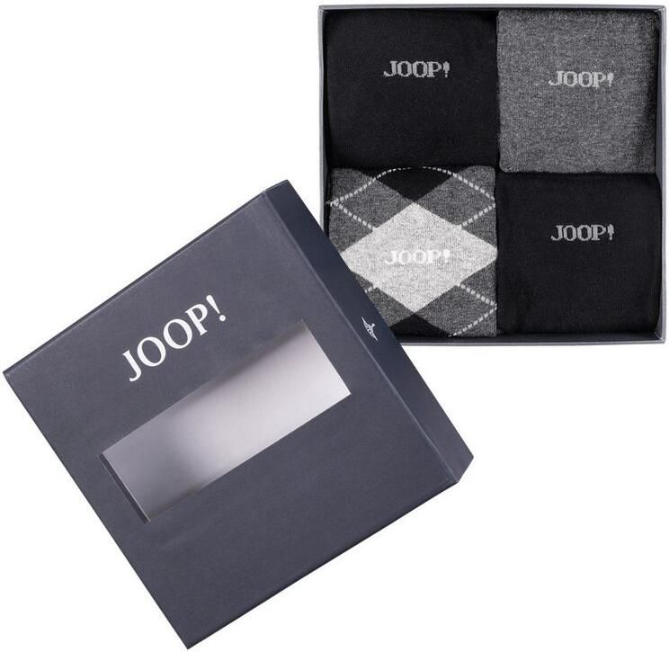 JOOP! Collection Regular fit sokken van wolmix in een set van 4 paar model 'Essentials'