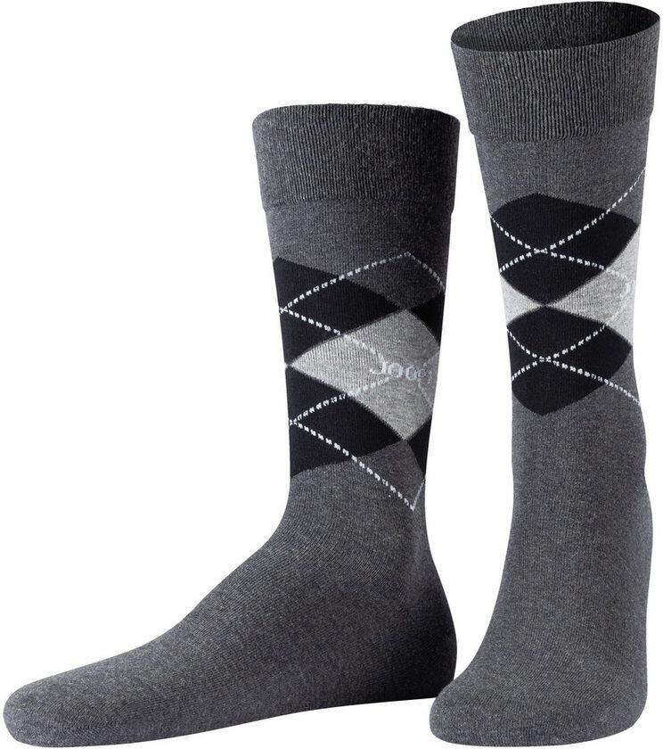 Joop! Sokken Premium Essentials Premium kwaliteit versterkte hiel versterkte tenen Argyle design (Set van 2) - Foto 2