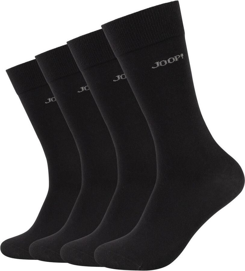 Joop! Sokken Premium Essentials versterkte hiel duurzame teen (Set van 4)