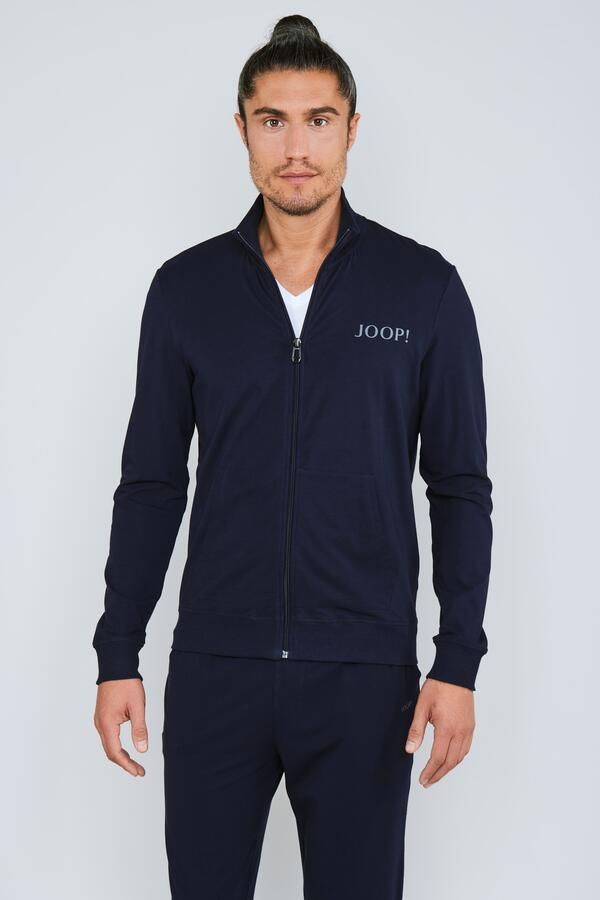 Joop! Sweatvest Comfort Opstaande kraag Regular Fit gedeelde kangoeroezakken lange mouw - Foto 6