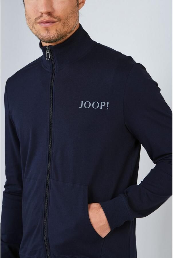 Joop! Sweatvest Comfort Opstaande kraag Regular Fit gedeelde kangoeroezakken lange mouw - Foto 2