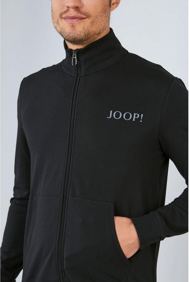 Joop! Sweatvest Comfort Opstaande kraag Regular Fit gedeelde kangoeroezakken lange mouw - Foto 2