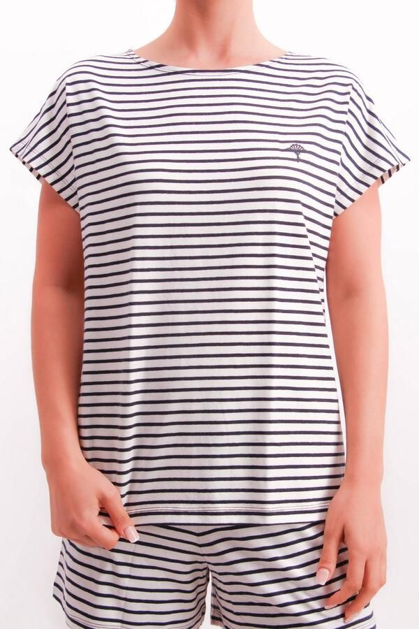 Joop! T-shirt Cosy Boot hals extra korte mouwen - Foto 5