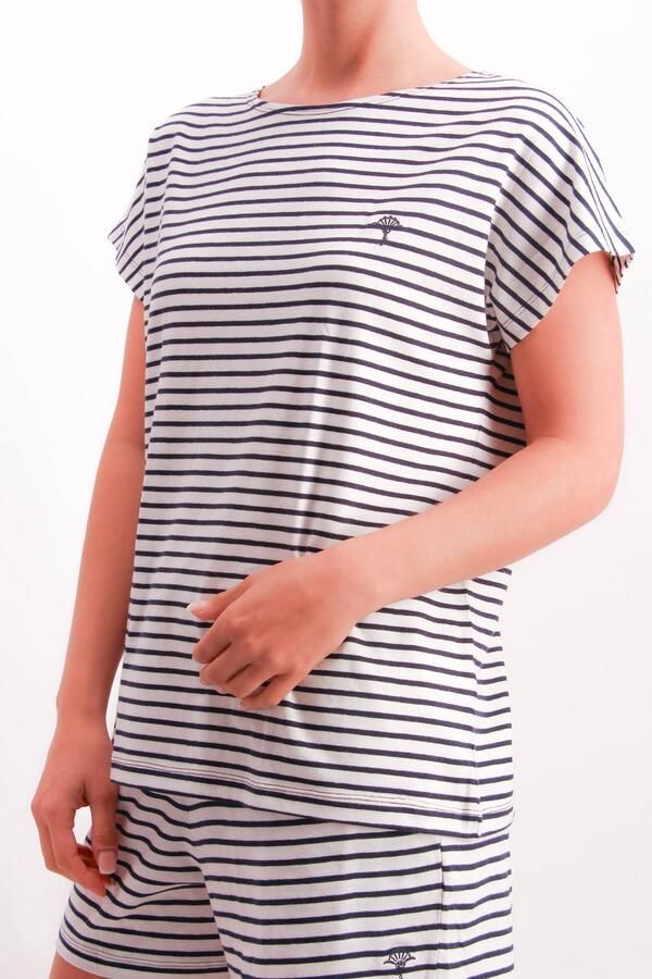 Joop! T-shirt Cosy Boot hals extra korte mouwen - Foto 3