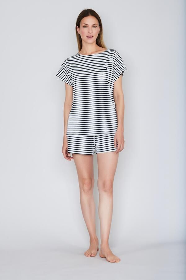 Joop! T-shirt Cosy Boot hals extra korte mouwen - Foto 4