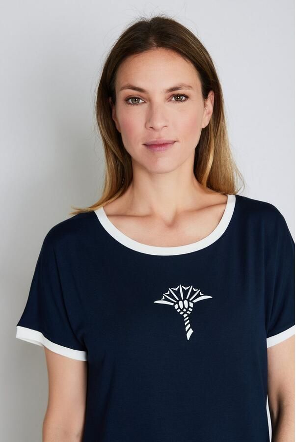 Joop! T-shirt Move met contrasterende ronde halsopening - Foto 2