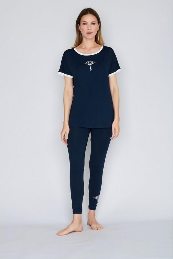 Joop! T-shirt Move met contrasterende ronde halsopening - Foto 4