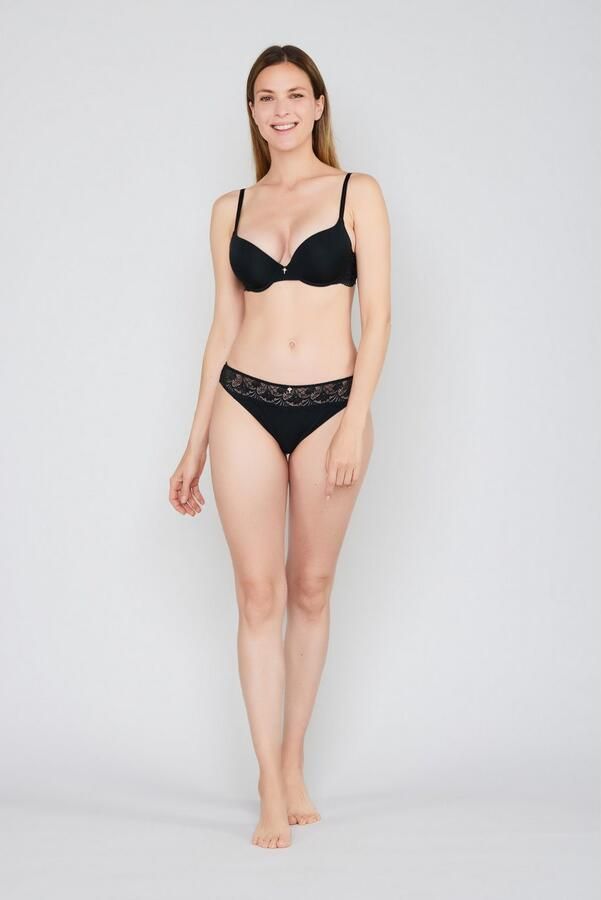 Joop! Tanga Beautiful met kanten details in korenbloem-design - Foto 6