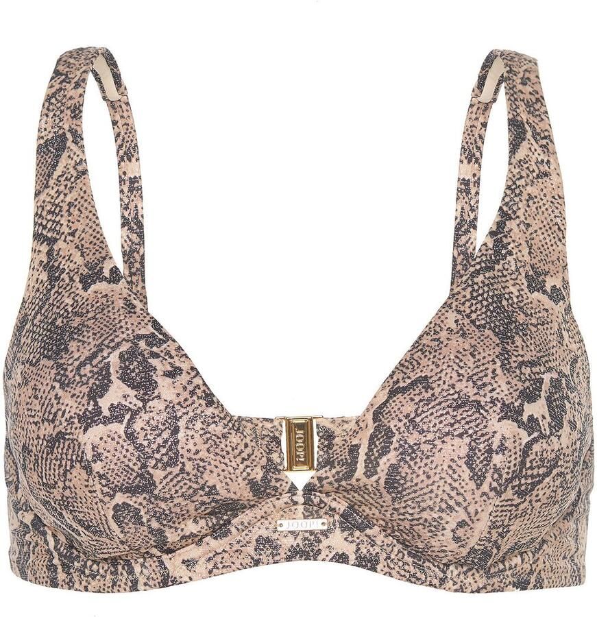 Joop! Triangel-bikinitop Python Dierenprint met glanseffect met beugel
