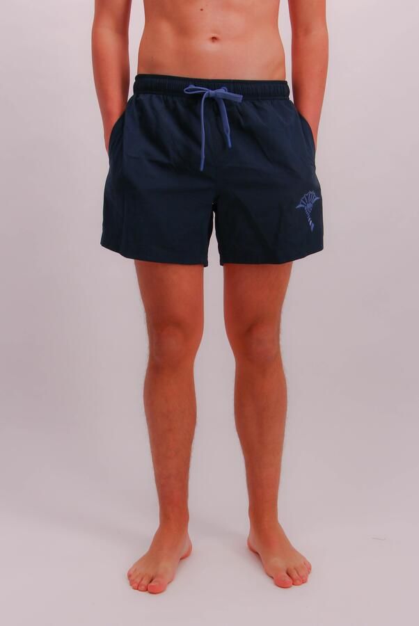 Joop! Zwemshort Solid Korenbloem-logo korte zijsplitten