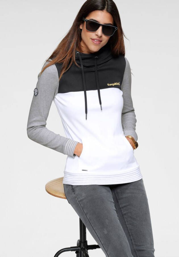 KangaROOS Hoodie Lange mouwen figuurvolgende snit van interlockmateriaal