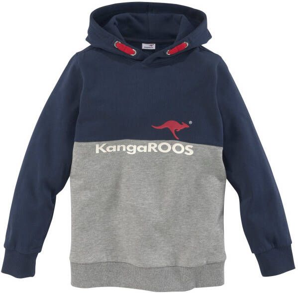 KangaROOS Hoodie Colourblocking tweekleurig met logoprint
