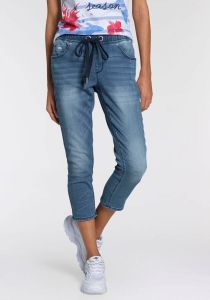 KangaROOS Jogpants JOGG-DENIM-CAPRI in denim-look met elastische boord