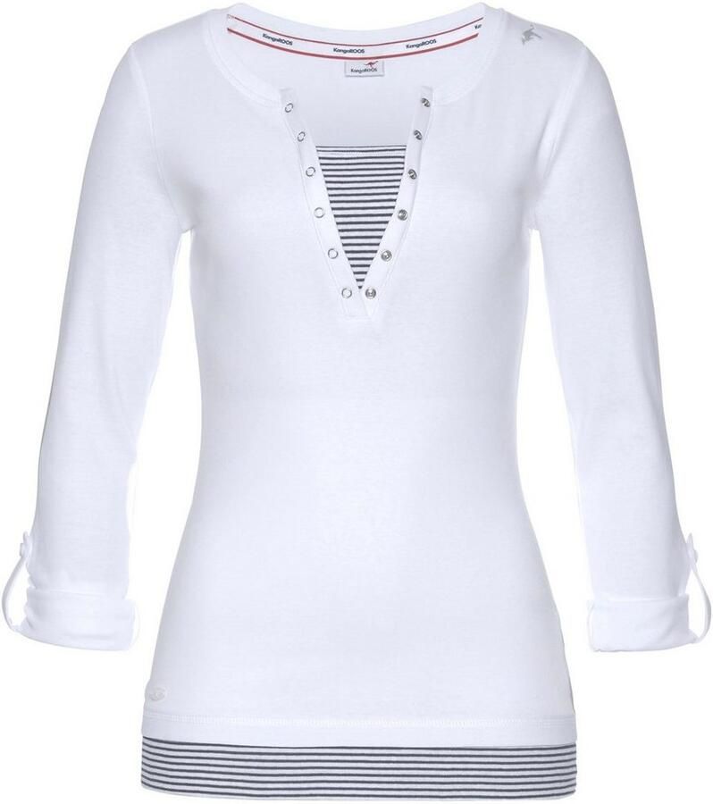 KangaROOS 2-in-1-shirt Lange mouwen zeer figuurvolgend