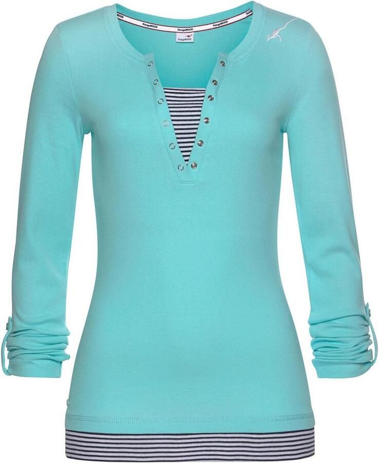 KangaROOS 2-in-1-shirt Lange mouwen zeer figuurvolgend