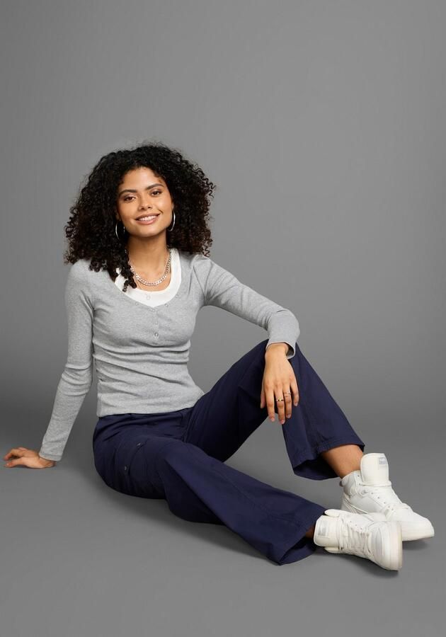 KangaROOS Cargobroek met bijzonder verwerkte zakken (2-delig Met een afneembare riem) - Foto 4