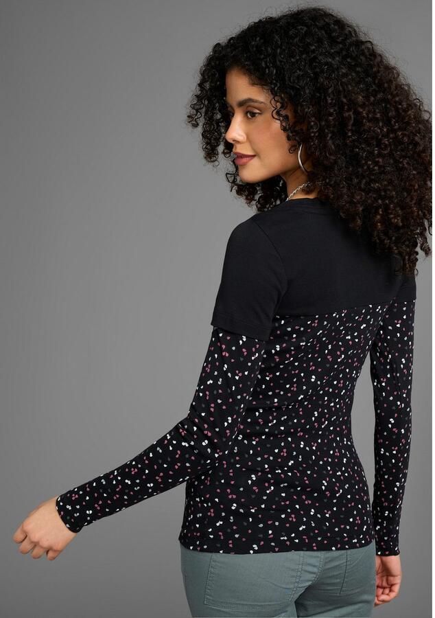 KangaROOS 2-in-1-shirt met lange mouwen Lange mouwen bedrukt en gedessineerd voor vrije tijd van katoen - Foto 3