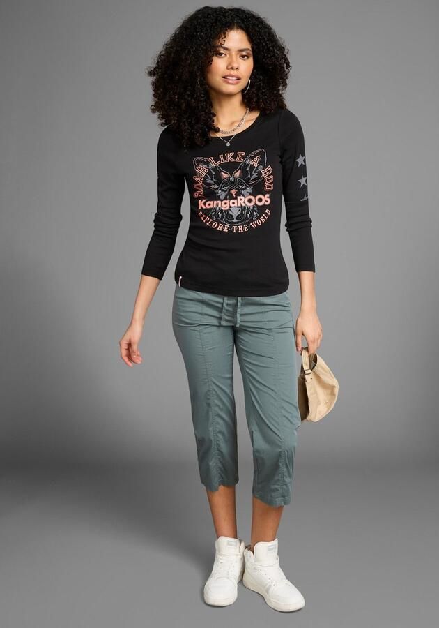 KangaROOS 3 4 broek sportieve capri met elastische taille - Foto 3