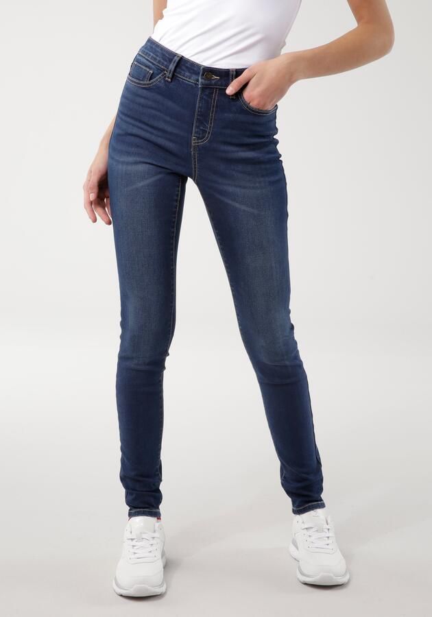 KangaROOS 5-pocket jeans SUPER SKINNY HIGH RISE enkel-lang met used-look hoge taille - Foto 8