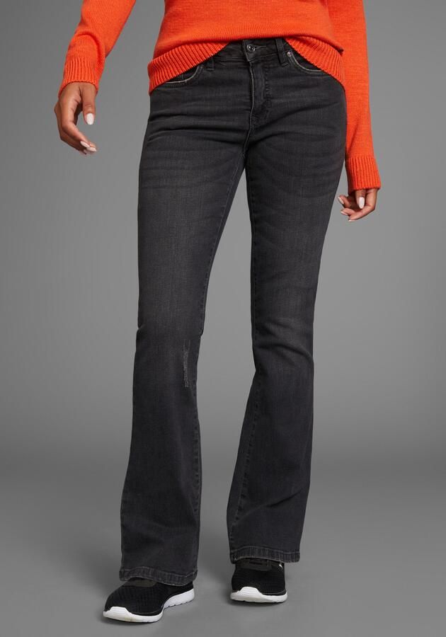 KangaROOS 5-pocket jeans uitlopende pijp used-wassing normale taillehoogte - Foto 6