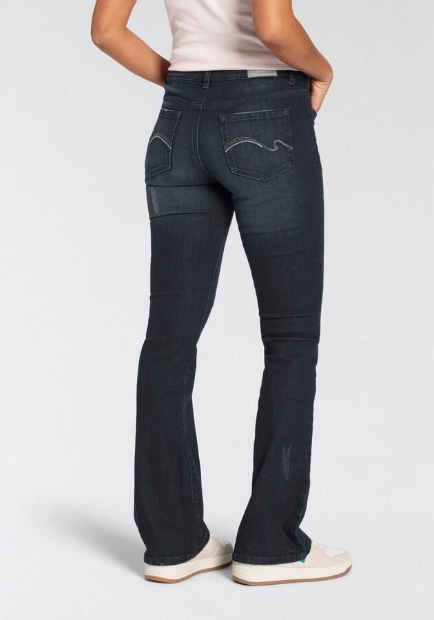 KangaROOS 5-pocket jeans uitlopende pijp used-wassing normale taillehoogte - Foto 3