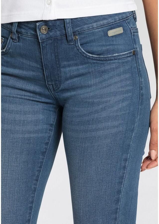 KangaROOS 5-pocket jeans uitlopende pijp used-wassing normale taillehoogte