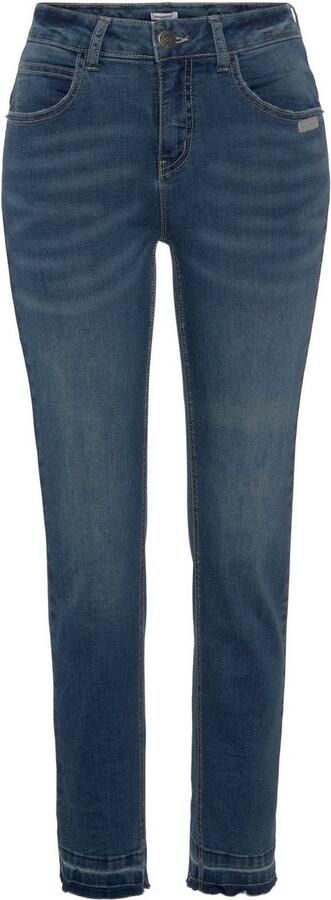 KangaROOS 7 8 jeans Culotte jeans rechte pasvorm modieuze slijtage-effecten normale taille - Foto 4