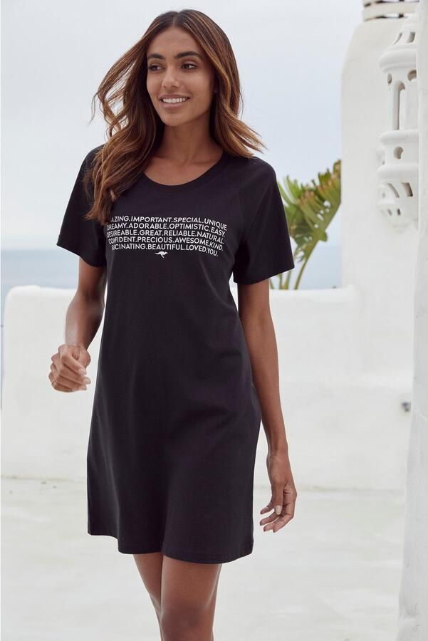 KangaROOS Big-shirt met slogan-frontprint - Foto 4