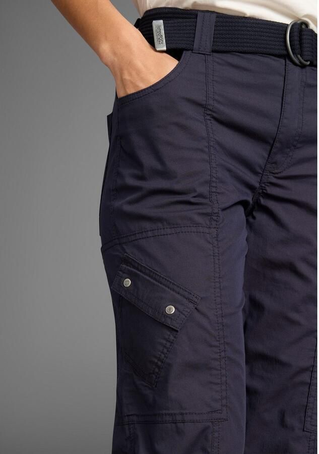 KangaROOS Capribroek met opgestikte zakken opzij (2-delig Met een afneembare riem)