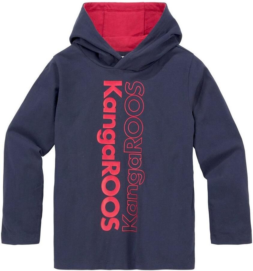 KangaROOS Capuchonshirt Kleine jongens Lange mouwen basic pasvorm bedrukt van 100% katoen