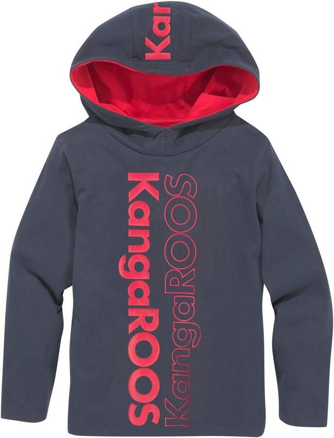 KangaROOS Capuchonshirt Kleine jongens Lange mouwen basic pasvorm bedrukt van 100% katoen - Foto 2
