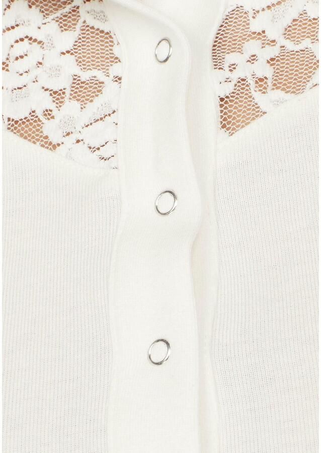 KangaROOS Capuchonshirt Lange mouwen figuurvolgende snit met kant en print van katoen