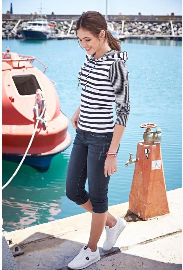 KangaROOS Capuchonshirt Lange mouwen heupbedekkend elastische ribstof - Foto 5