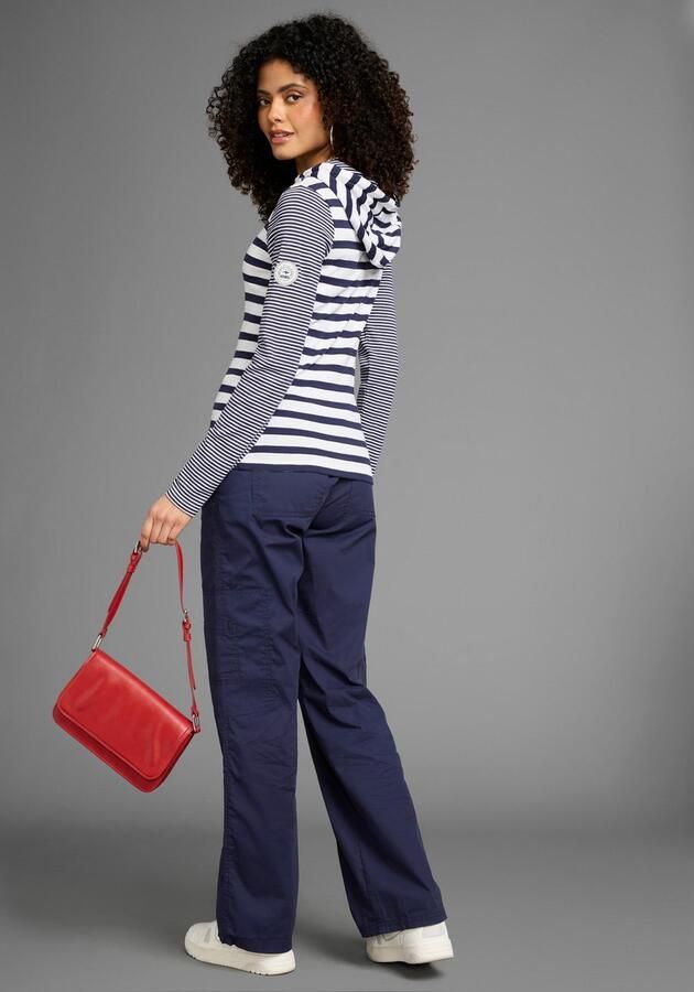 KangaROOS Capuchonshirt Lange mouwen heupbedekkend elastische ribstof - Foto 2