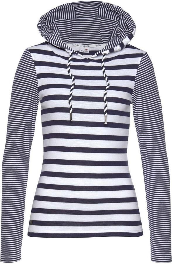 KangaROOS Capuchonshirt Lange mouwen heupbedekkend elastische ribstof - Foto 6