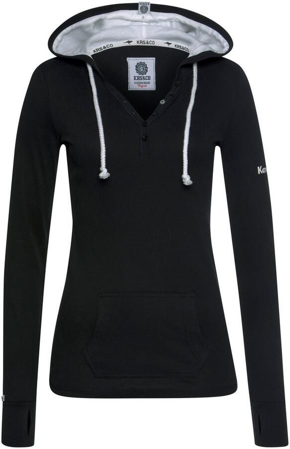 KangaROOS Capuchonshirt Lange mouwen met duimgaten figuurvolgende snit van jersey stof - Foto 11