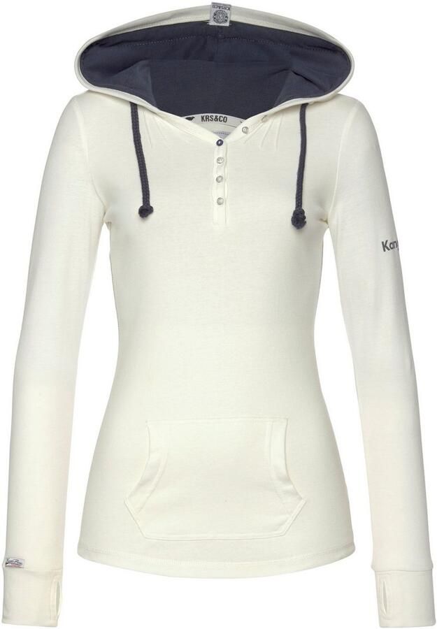 KangaROOS Capuchonshirt Lange mouwen met duimgaten figuurvolgende snit van jersey stof - Foto 10