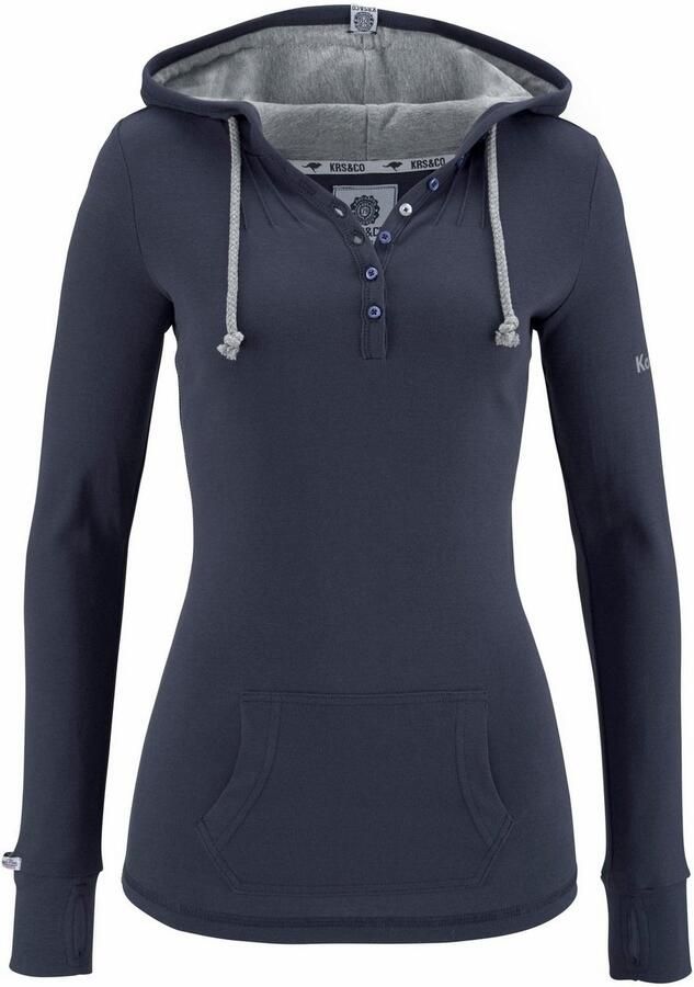 KangaROOS Capuchonshirt Lange mouwen met duimgaten figuurvolgende snit van jersey stof - Foto 4