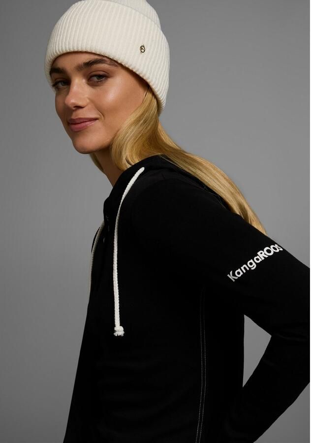 KangaROOS Capuchonshirt Lange mouwen met duimgaten figuurvolgende snit van jersey stof - Foto 2